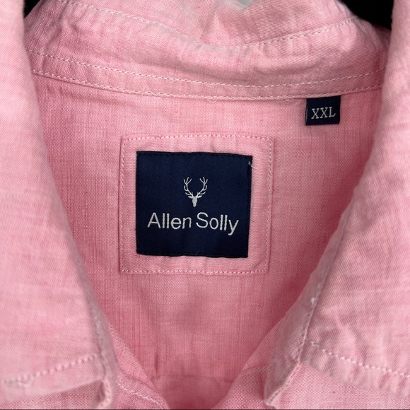 Allen Solly Linen Button Down Shirt Pink - Picture 4 of 6